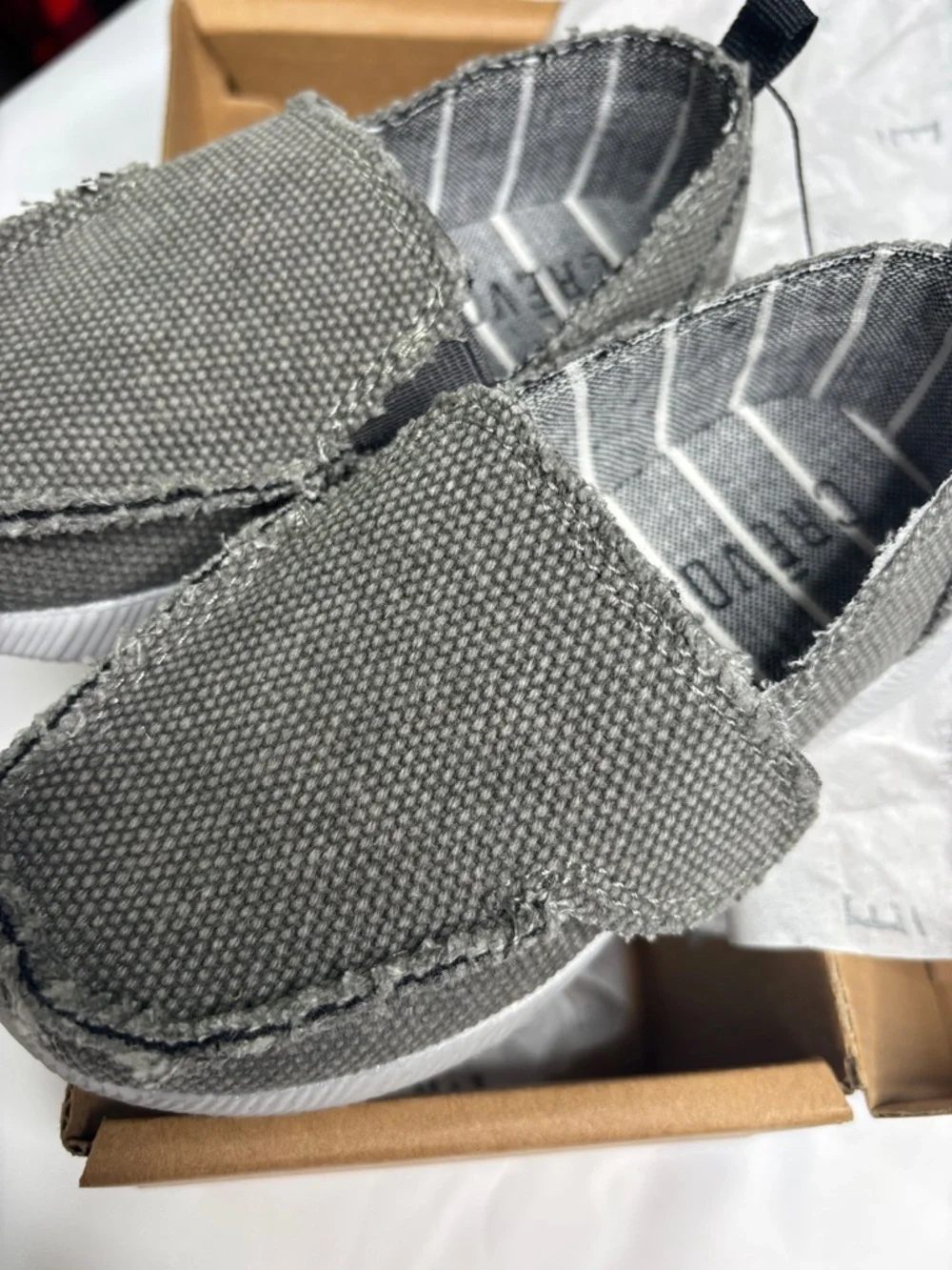 Crevo Kids Gray Canvas Slip-On Loafers | NWT - Picture 6 of 8